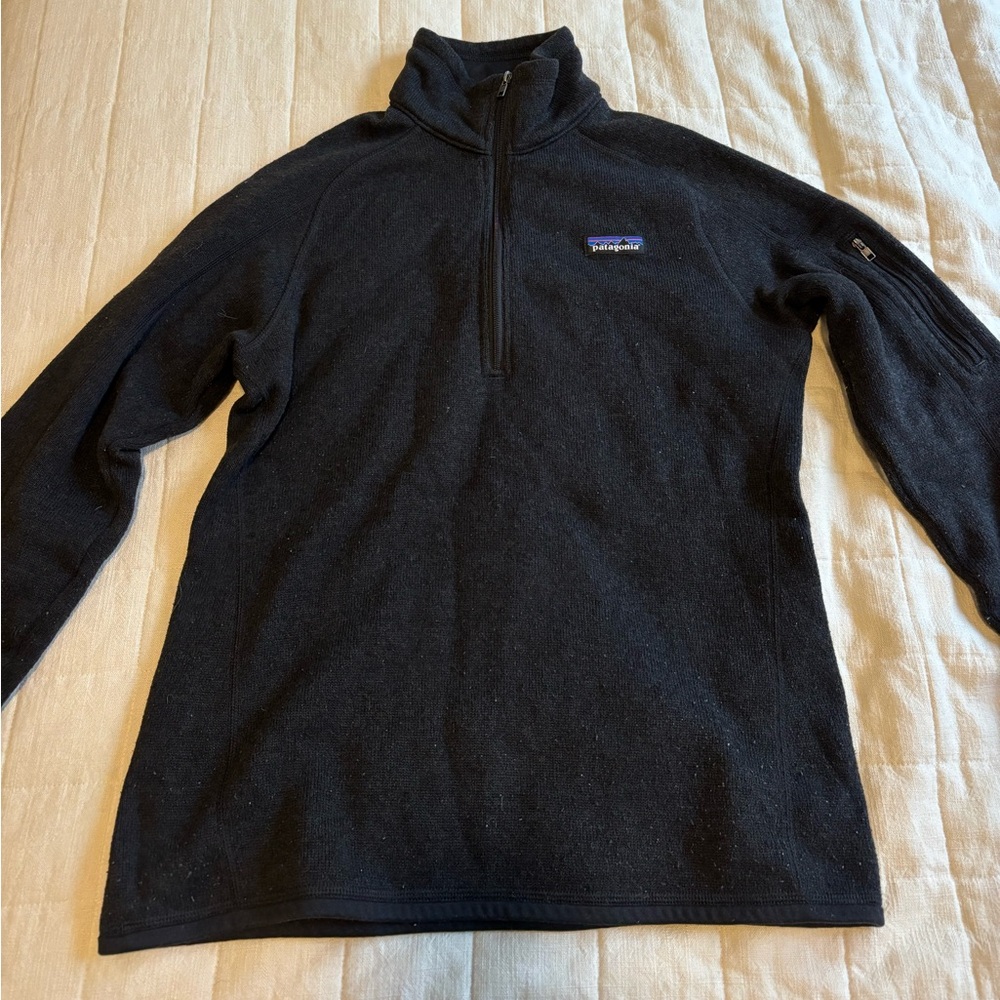 Patagonia Black Zip Up Fleece Sweater